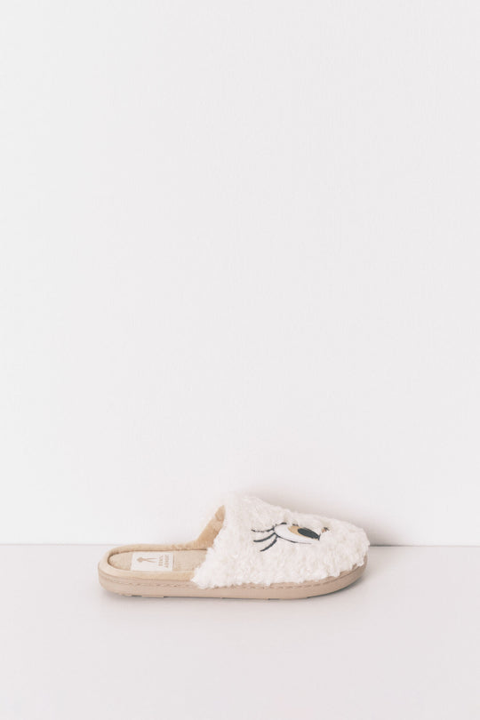 Tweety White Faux shearling Slippers