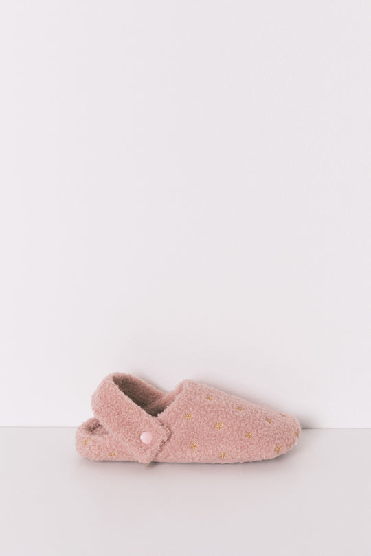 شبشب فرو صناعي وردي لامع