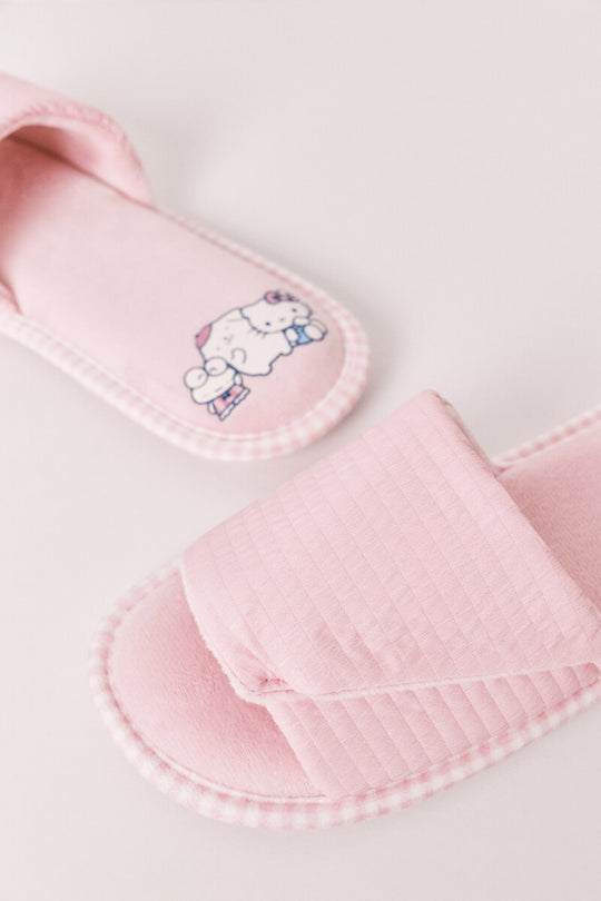 Pink Hello Kitty slippers