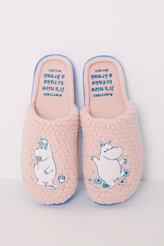 Moomin pink textured house slipper