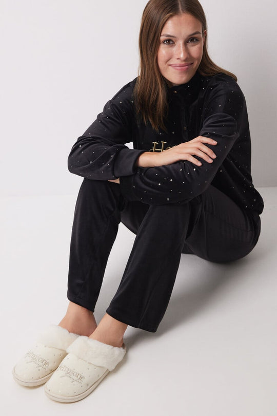 Hermione ivory slippers