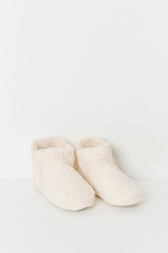 Ivory boot house slippers
