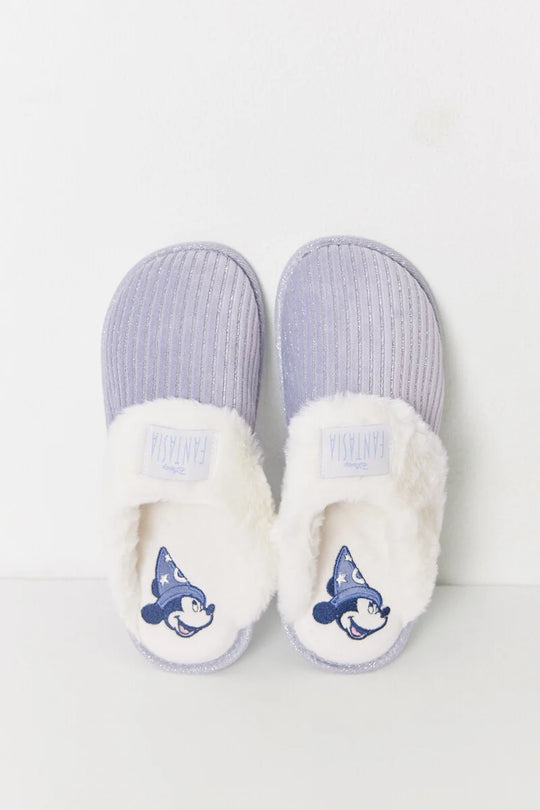Snoopy lurex fur slippers