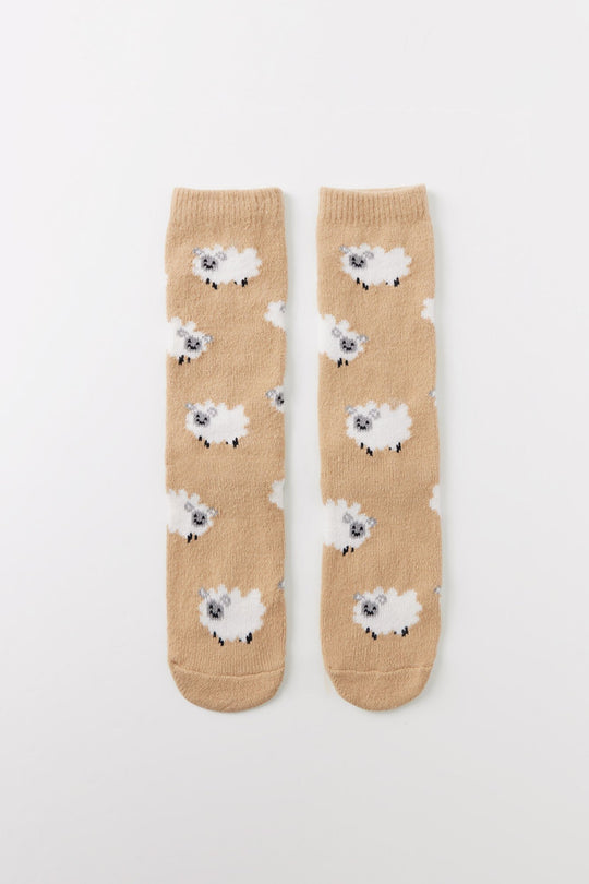 Brown thick long socks