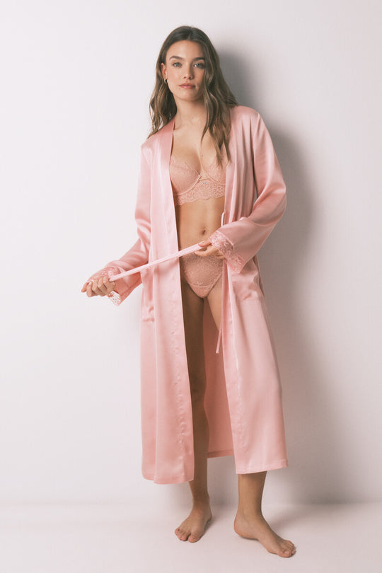 GORGEOUS pink lace push-up bra